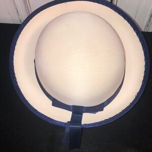 Girls Vintage Cream Molded Dressy Hat